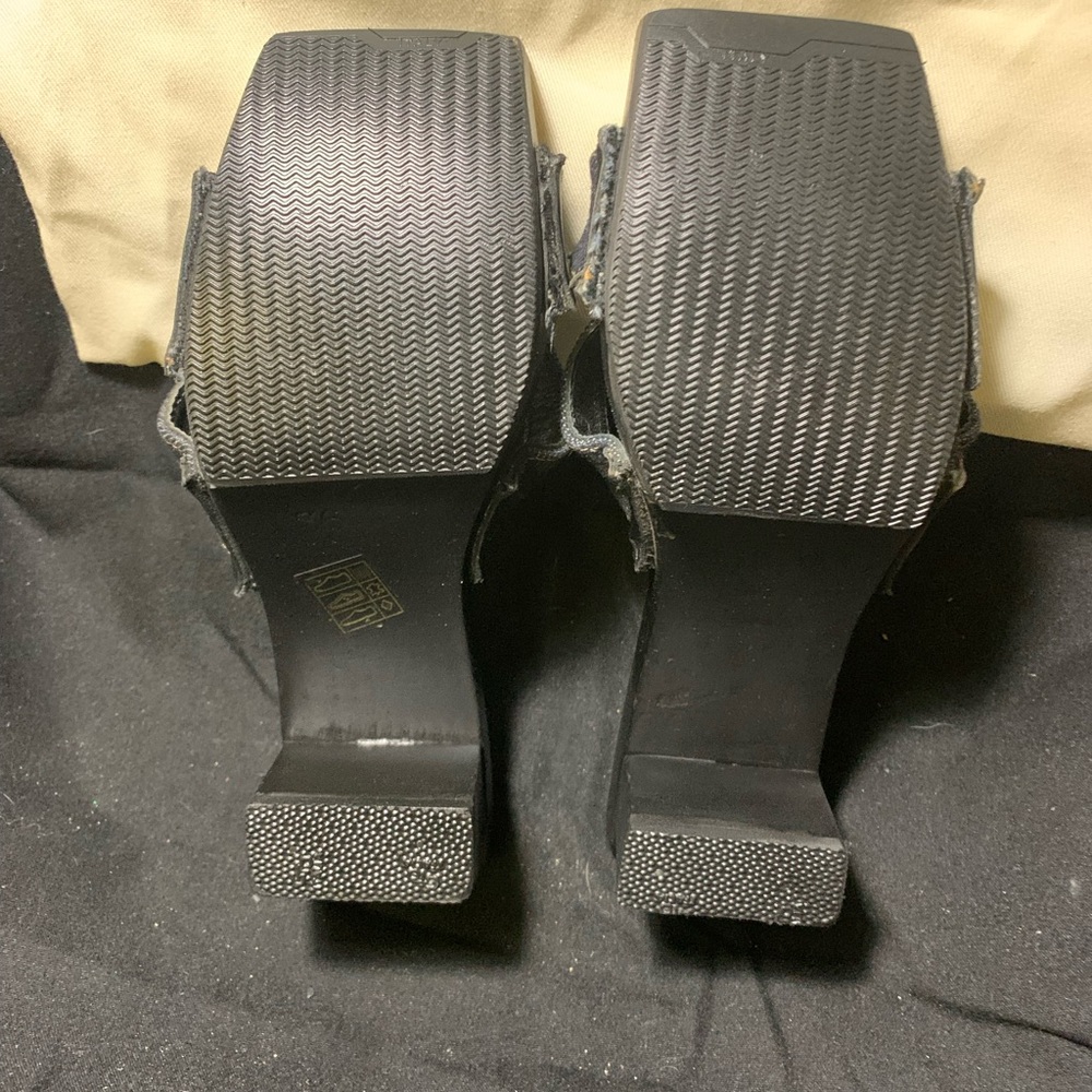 Fendi‎ denim flower Logo heel sandals 36 - Picture 12 of 13